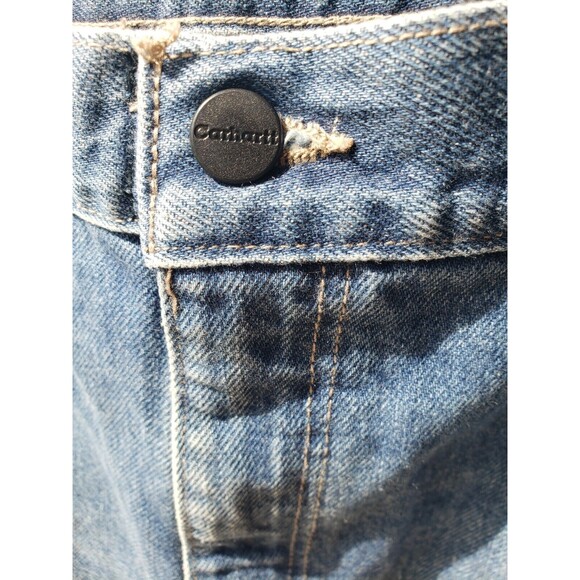 Carhartt FR Jeans Mens 38x32 (Fits 38x30) Blue Denim Flame Resistant Relaxed Fit - Picture 12 of 16